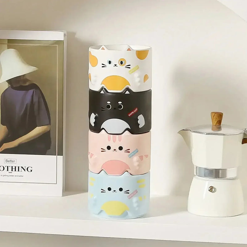 Mug chat design superposable - MiaouDéco
