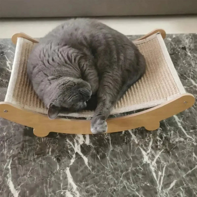 Griffoir Hamac pour Chat en Bois & Sisal - MiaouDéco
