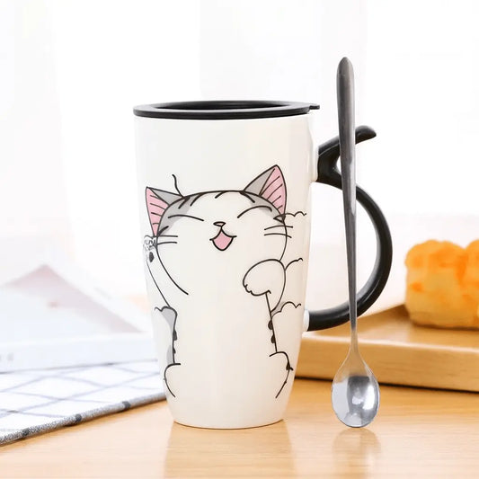 Mug chat avec couvercle MiaouDéco