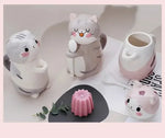 Tasse Chat Design en Céramique avec couvercle kawai - MiaouDéco