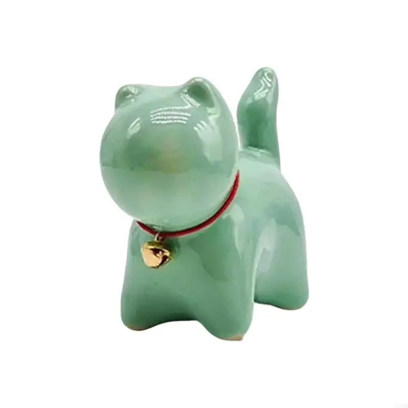 Sculpture chat miniature en céramique