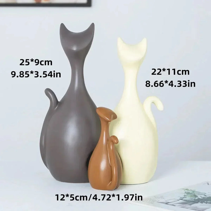 Statue de chat en céramique design et sobre - MiaouDéco