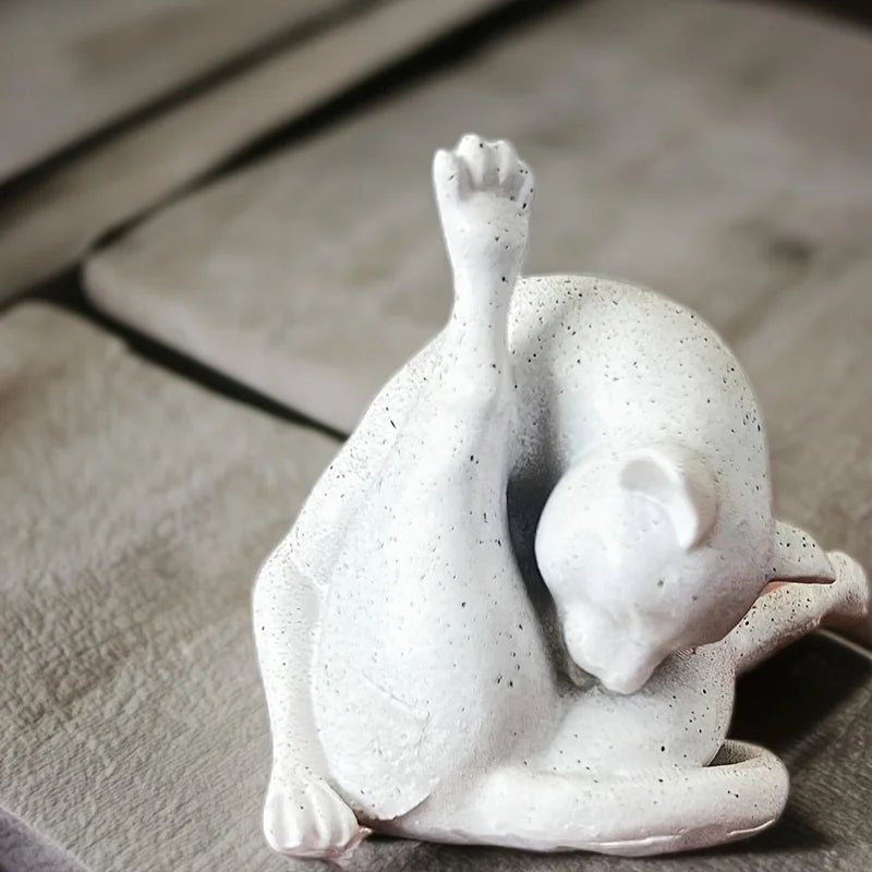 Chat en résine miniature