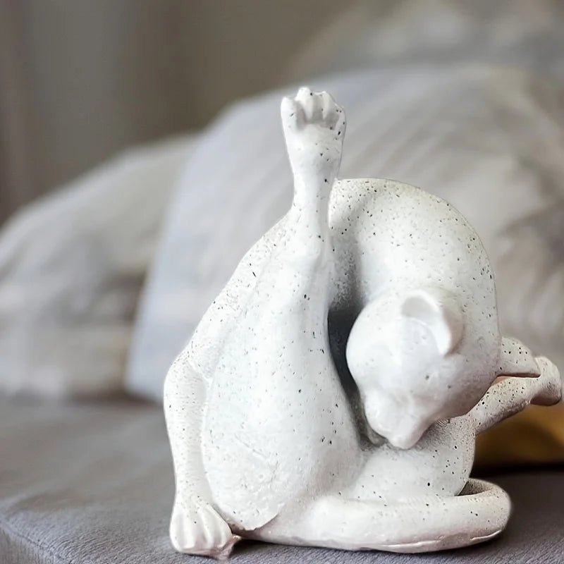 Chat en résine miniature
