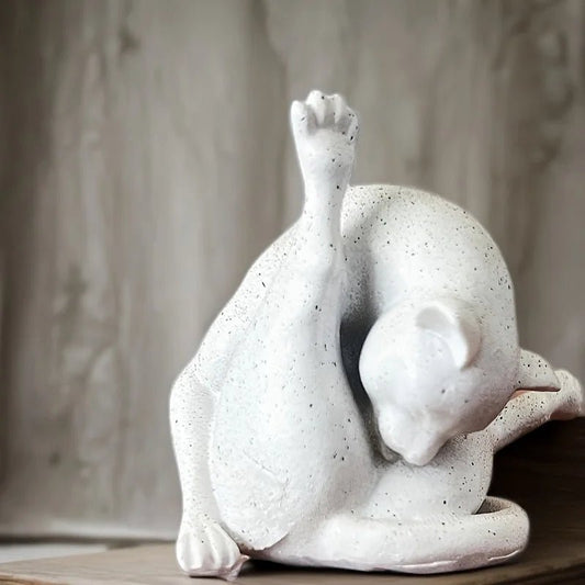 Chat en résine miniature