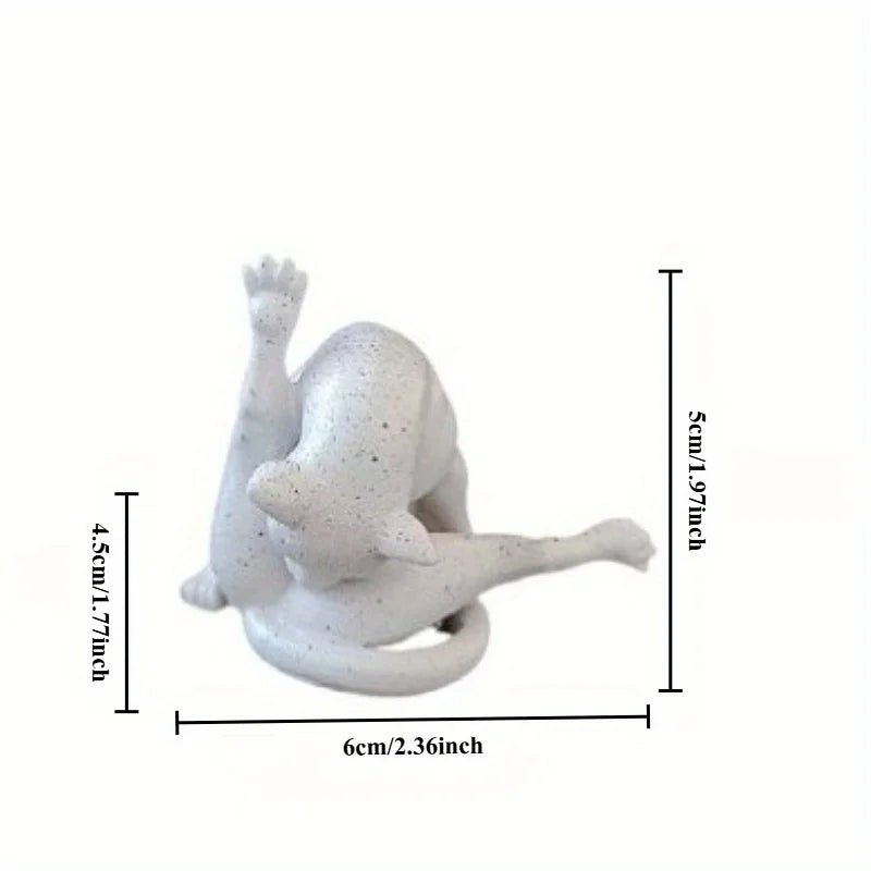 Chat en résine miniature