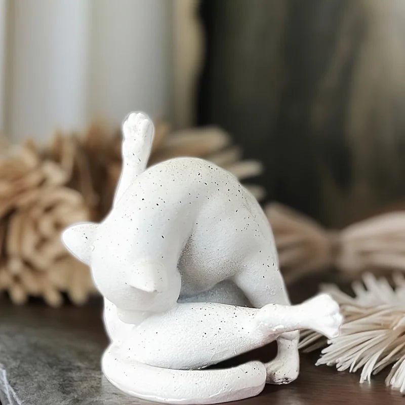 Chat en résine miniature