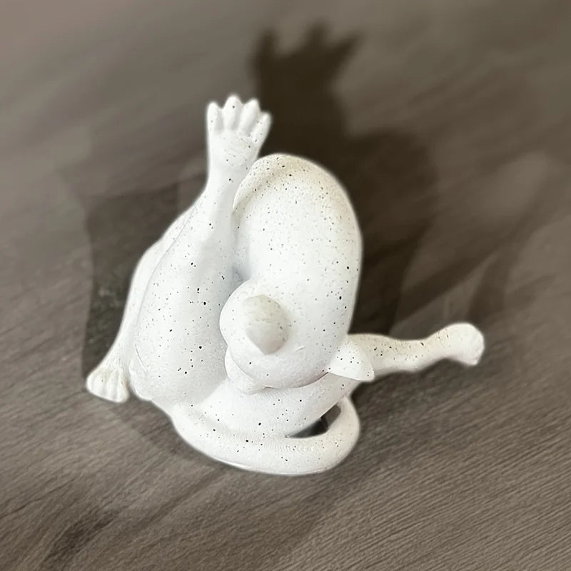 Chat en résine miniature