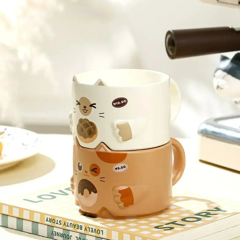 Mug chat design superposable - MiaouDéco