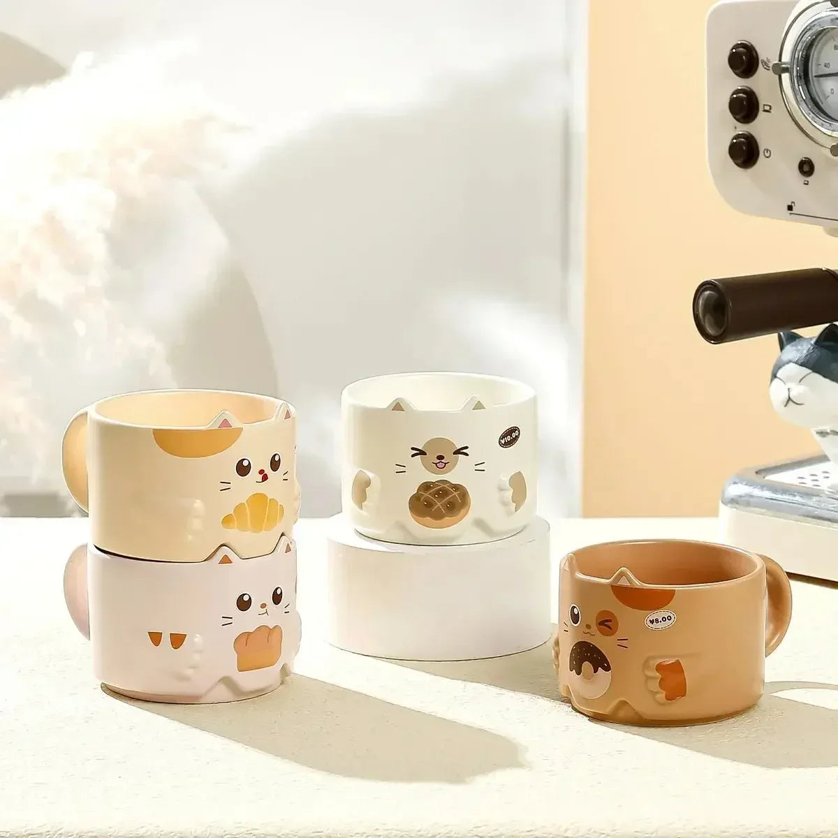 Mug chat design superposable - MiaouDéco