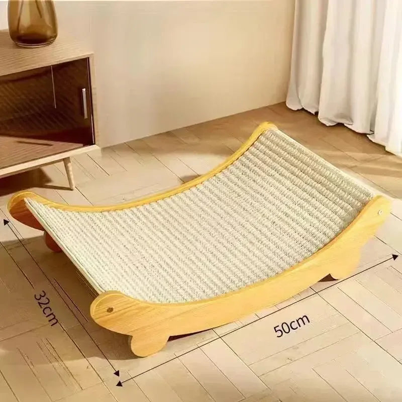Griffoir Hamac pour Chat en Bois & Sisal - MiaouDéco