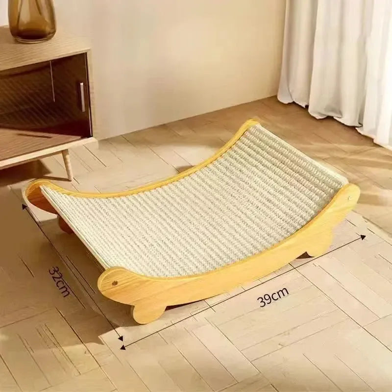 Griffoir Hamac pour Chat en Bois & Sisal - MiaouDéco
