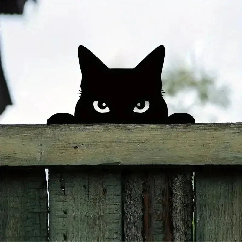 Chat noir décorations extérieur - MiaouDéco