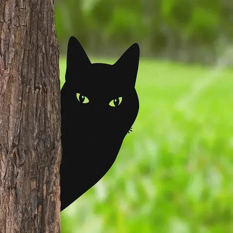 Chat noir décorations extérieur - MiaouDéco