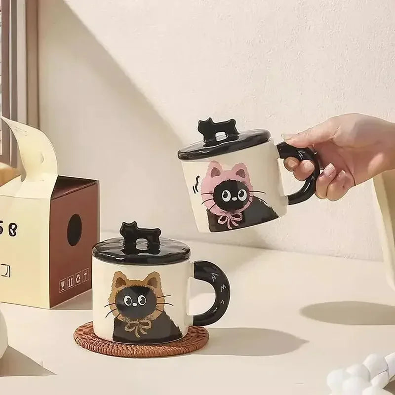 Mug chat noir kawaii – Tasse féline élégante, idée cadeau - MiaouDéco