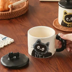 Mug chat noir kawaii – Tasse féline élégante, idée cadeau - MiaouDéco