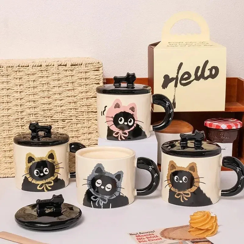 Mug chat noir kawaii – Tasse féline élégante, idée cadeau - MiaouDéco