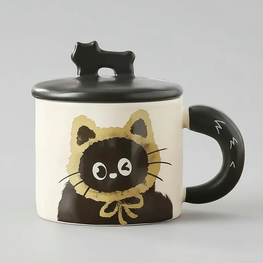 Mug chat noir kawaii – Tasse féline élégante, idée cadeau - MiaouDéco
