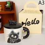 Mug chat noir kawaii – Tasse féline élégante, idée cadeau - MiaouDéco