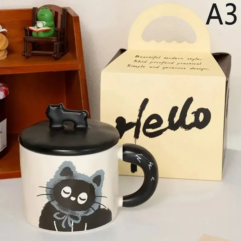 Mug chat noir kawaii – Tasse féline élégante, idée cadeau - MiaouDéco