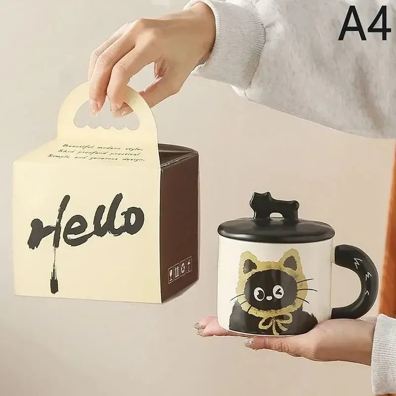Mug chat noir kawaii – Tasse féline élégante, idée cadeau - MiaouDéco