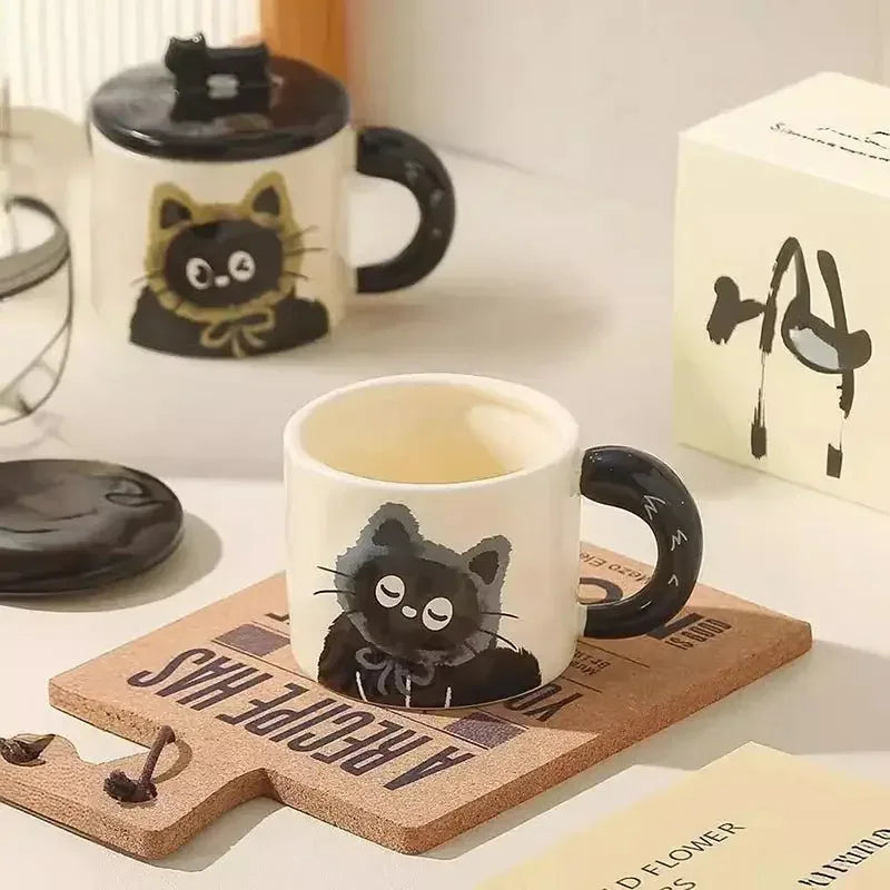 Mug chat noir kawaii – Tasse féline élégante, idée cadeau - MiaouDéco
