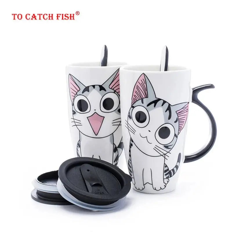 Mug chat avec couvercle MiaouDéco