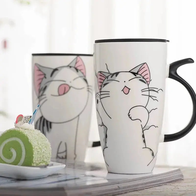 Mug chat avec couvercle MiaouDéco