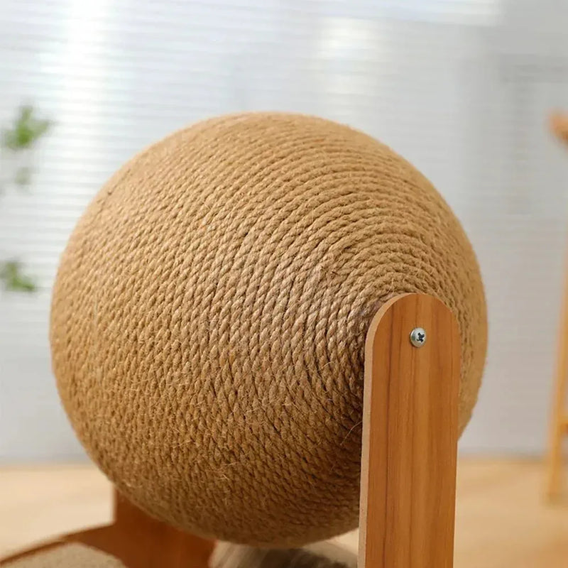 Griffoir Arc avec Balle en Sisal - MiaouDéco