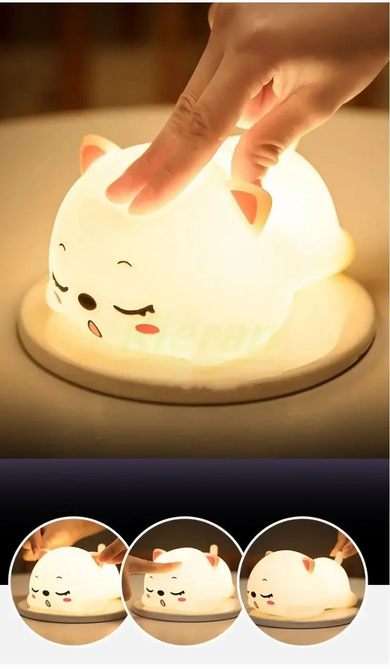 veilleuse chat kawai miniature - MiaouDéco