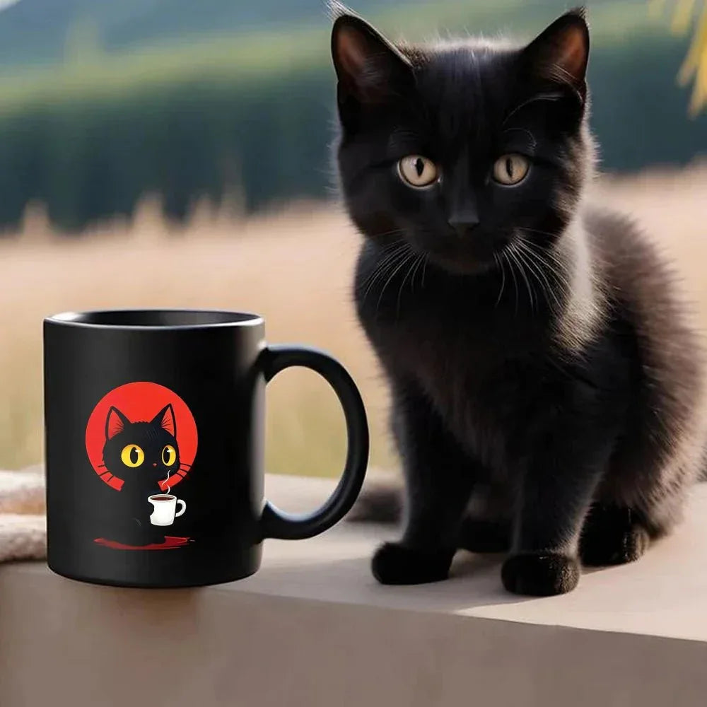 Mug chat noir amusant - MiaouDéco