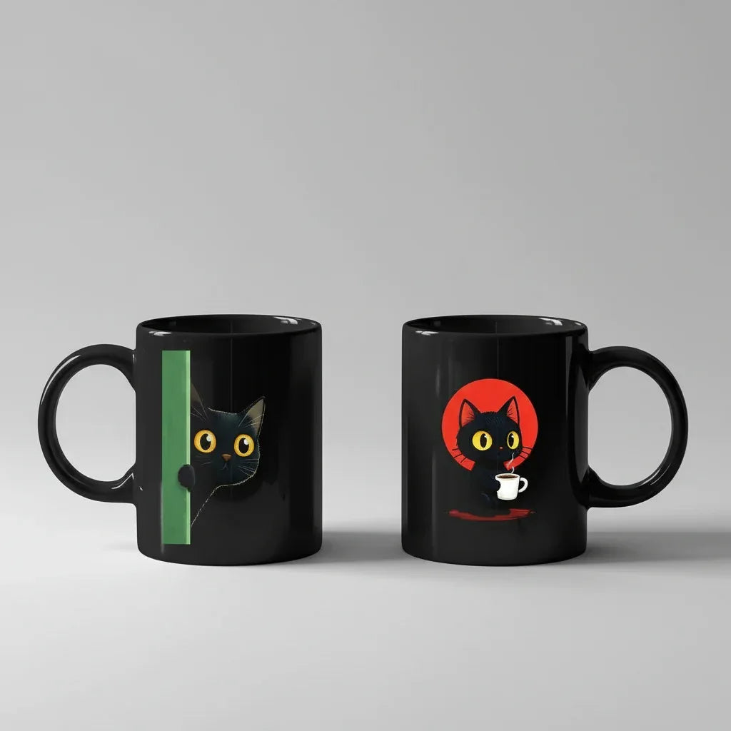 Mug chat noir amusant - MiaouDéco