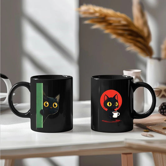 Mug chat noir amusant