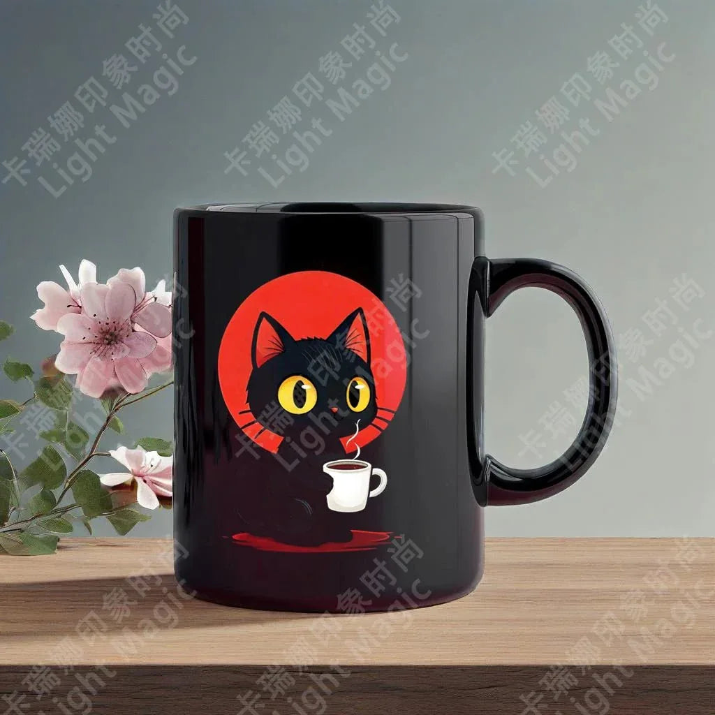 Mug chat noir amusant - MiaouDéco