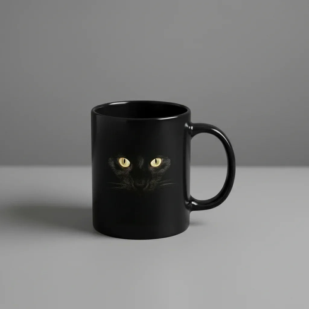 Mug chat noir réaliste - MiaouDéco