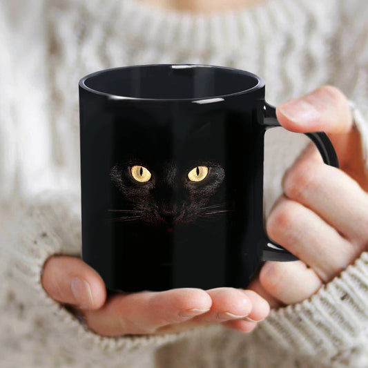 Mug chat noir réaliste