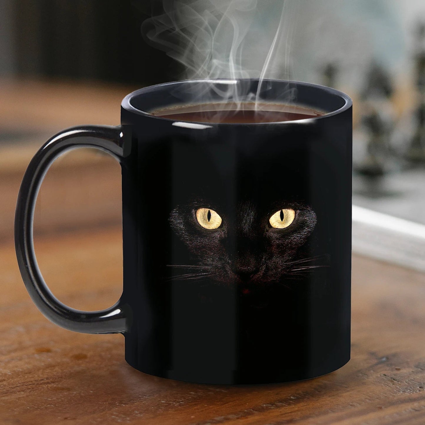 Mug chat noir réaliste