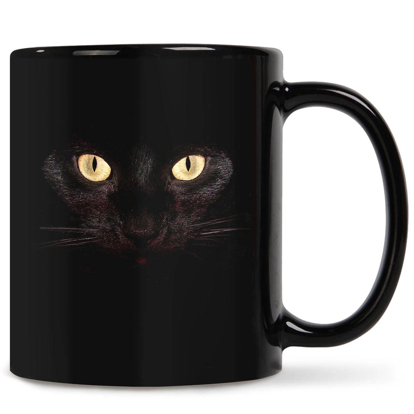 Mug chat noir réaliste