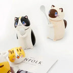 Tasse Chat Design en Céramique avec couvercle kawai - MiaouDéco