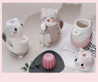 Tasse Chat Design en Céramique avec couvercle kawai - MiaouDéco