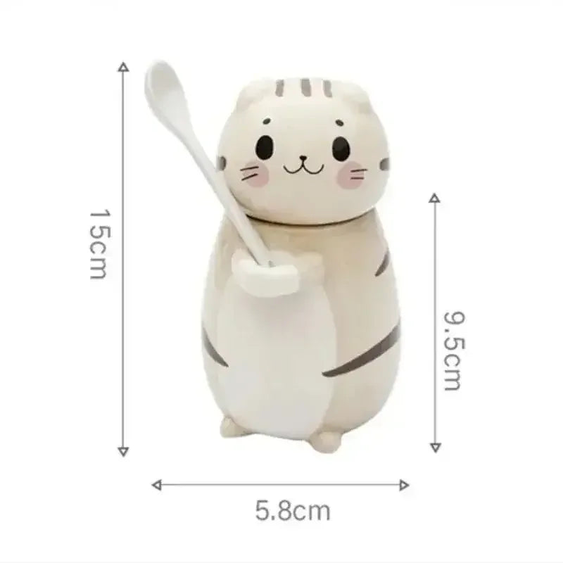 Tasse Chat Design en Céramique avec couvercle kawai - MiaouDéco
