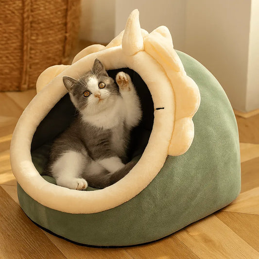 Panier pour chat original en forme d’igloo – Douillet & mignon MiaouDéco