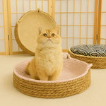 Panier rond pour chat sobre et élégant - MiaouDéco