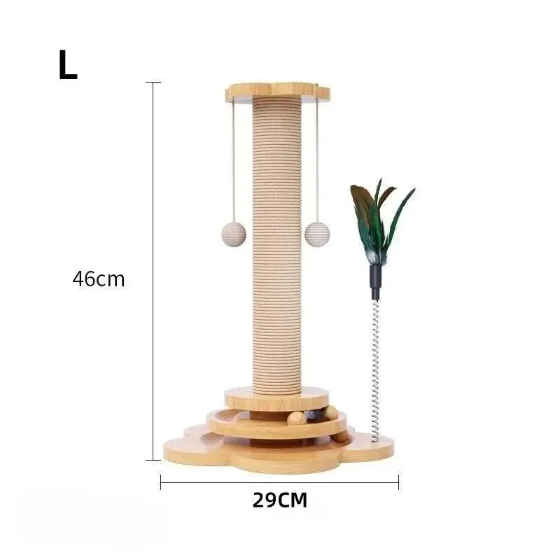 Poteau griffoir en bois - MiaouDéco