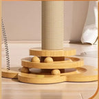 Poteau griffoir en bois - MiaouDéco