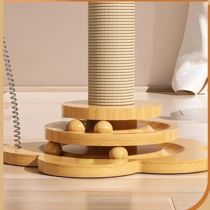 Poteau griffoir en bois - MiaouDéco