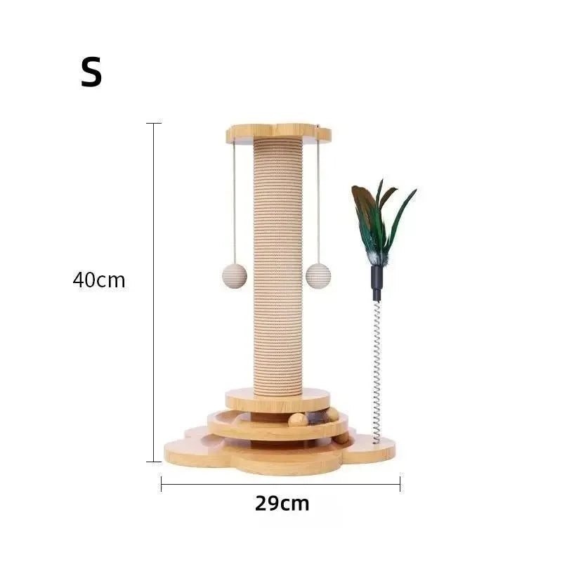Poteau griffoir en bois - MiaouDéco