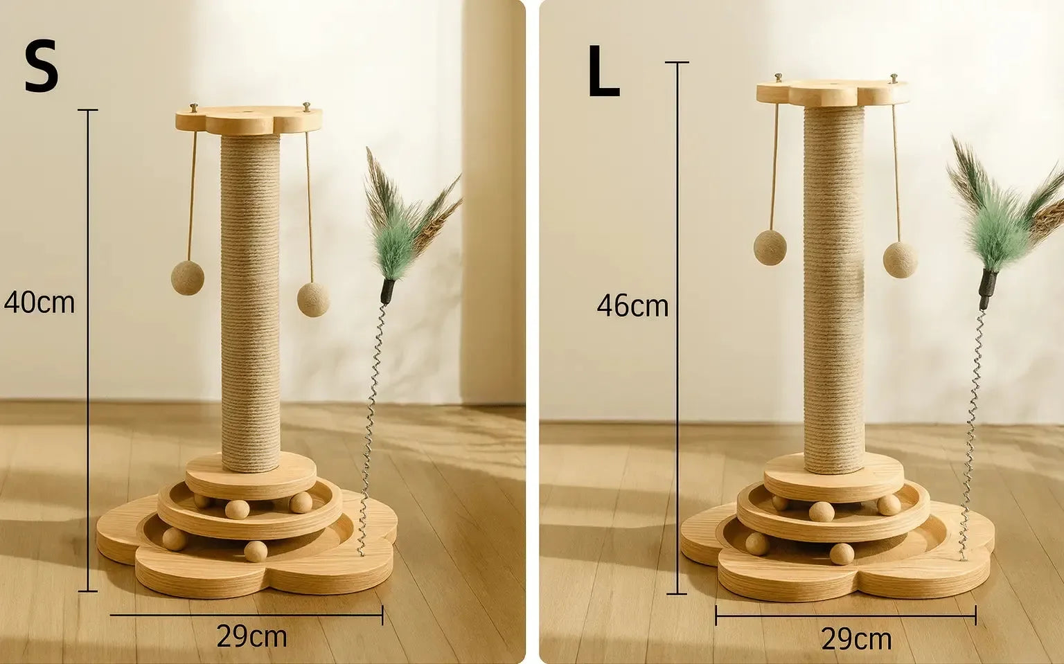 Poteau griffoir en bois - MiaouDéco