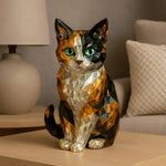 sculpture chat design en crystaux - MiaouDéco