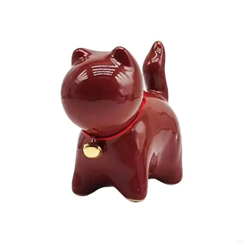 Sculpture chat miniature en céramique